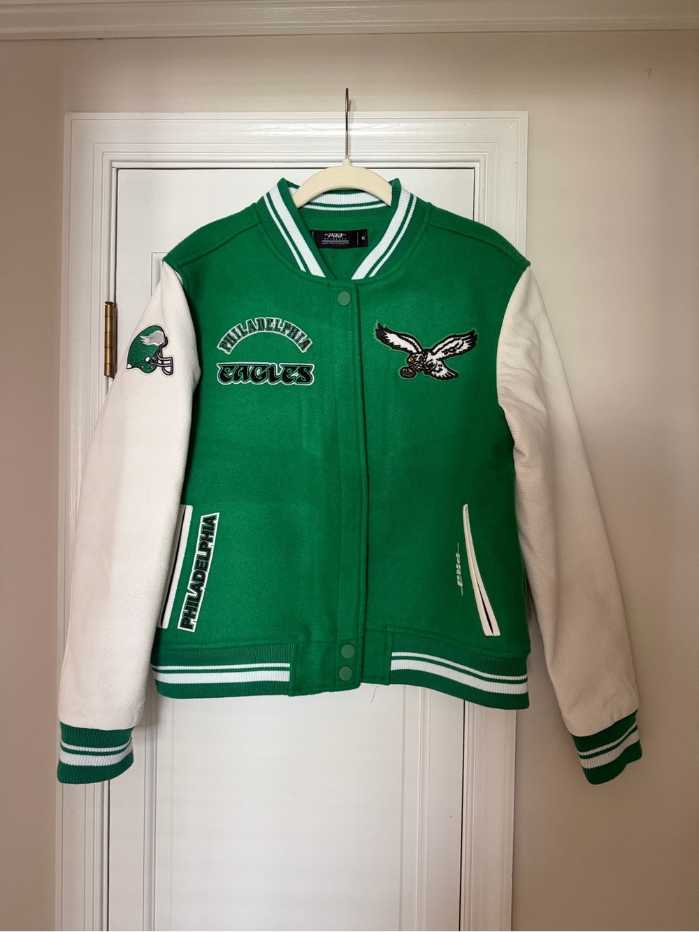 Unisex Green & White Varsity Jacket
